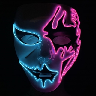 LED maske med pink og blåt lys